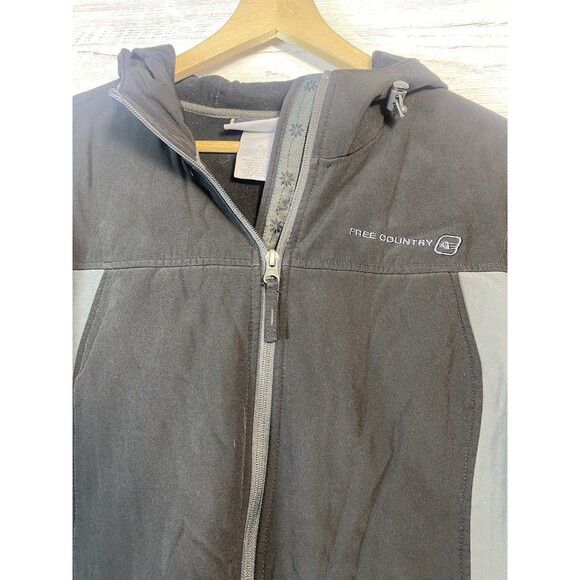 Free Country Jacket Coat Womens 1X Medium Weight Black/Gray Winter Fall EUC - Picture 3 of 4